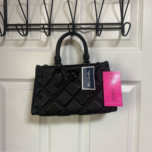 Betsey Johnson Black Quilted Satchel - Picture 1 of 2